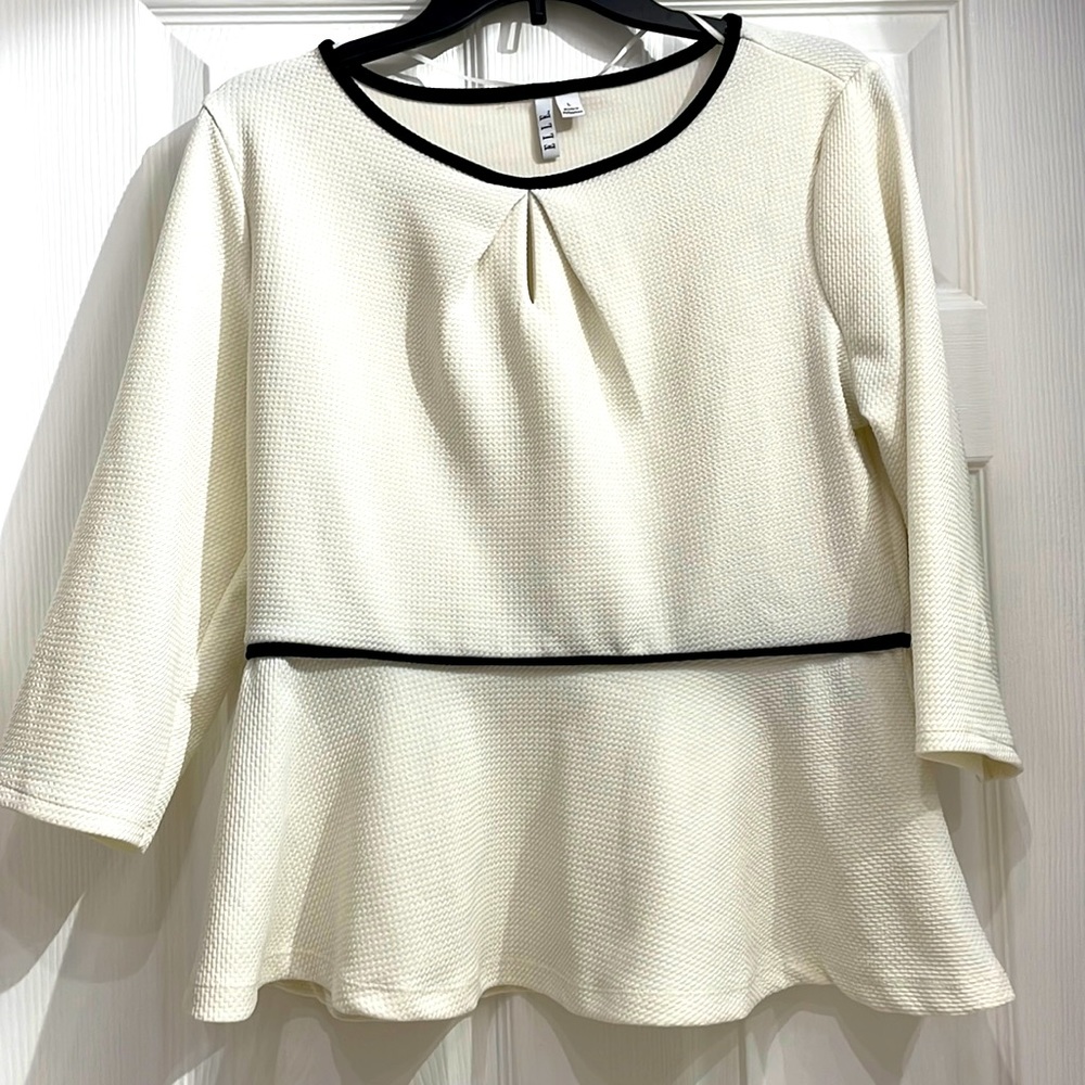 Elle blouse size large, color off white